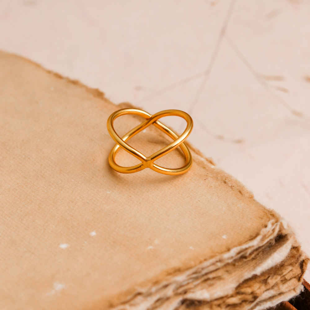 Buy Johori.com Premium Gold Plated X Ring - Purplle