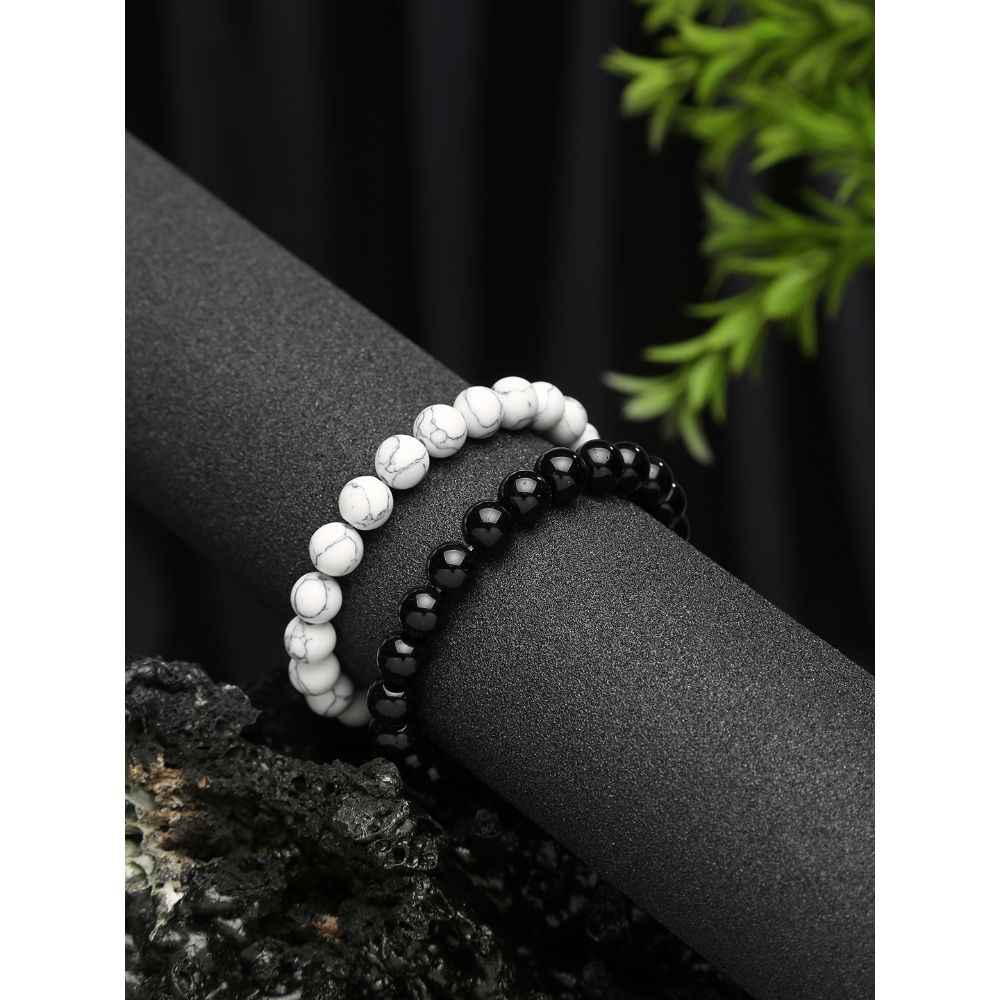 Buy YouBella Women 2 Black & White Cuff Bracelet - Purplle