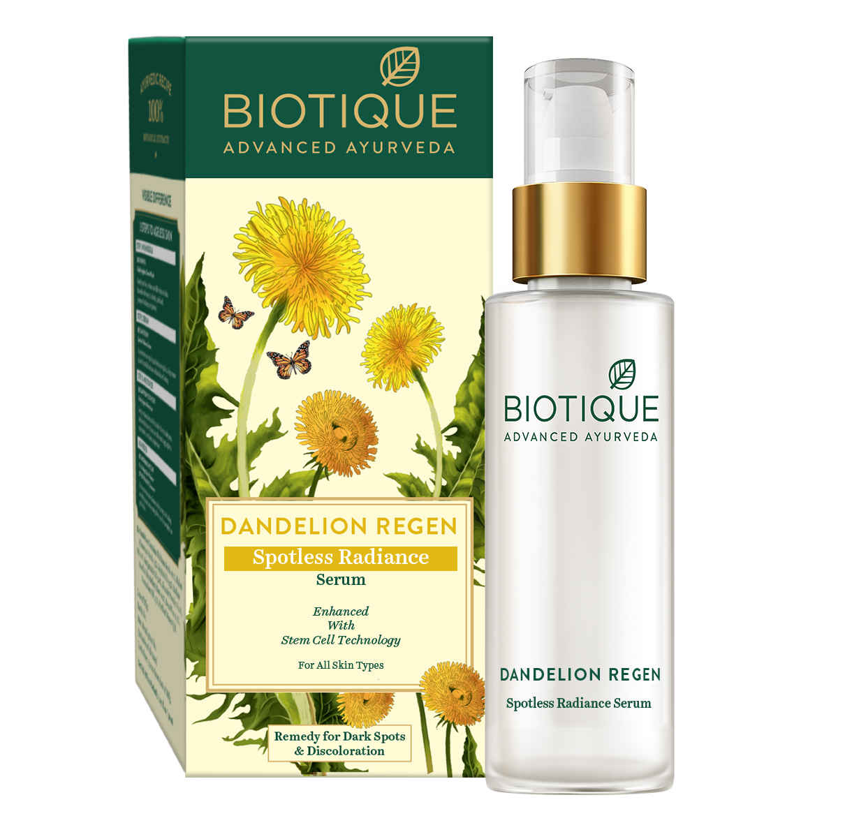 Buy Biotique Bio Dandelion (Spotless Radiance Serum)(30 ml) - Purplle