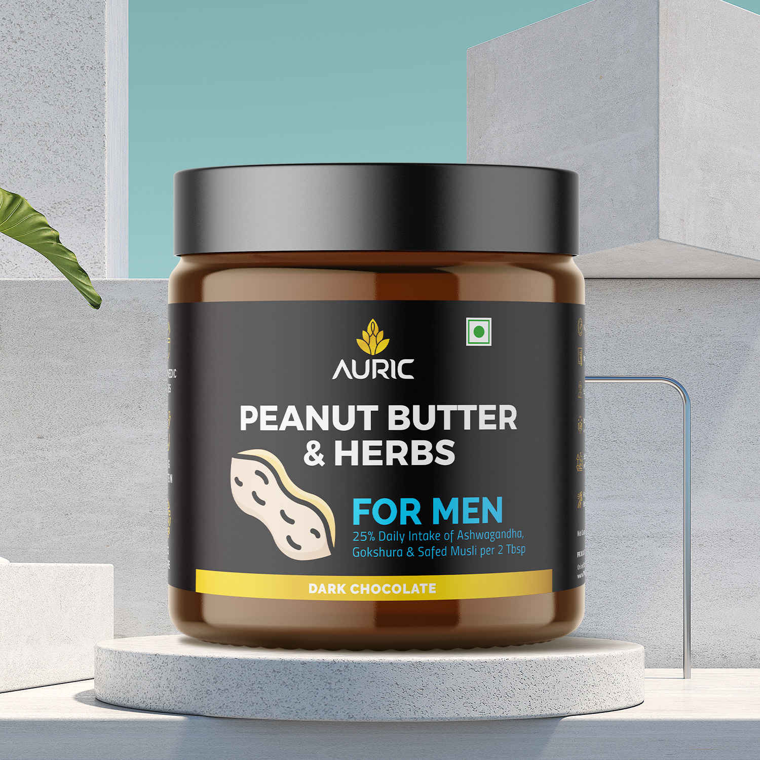 Buy Auric Peanut Butter For Men - Natural & Tasty | Made with Ayurvedic Herbs 400 Gram - Purplle