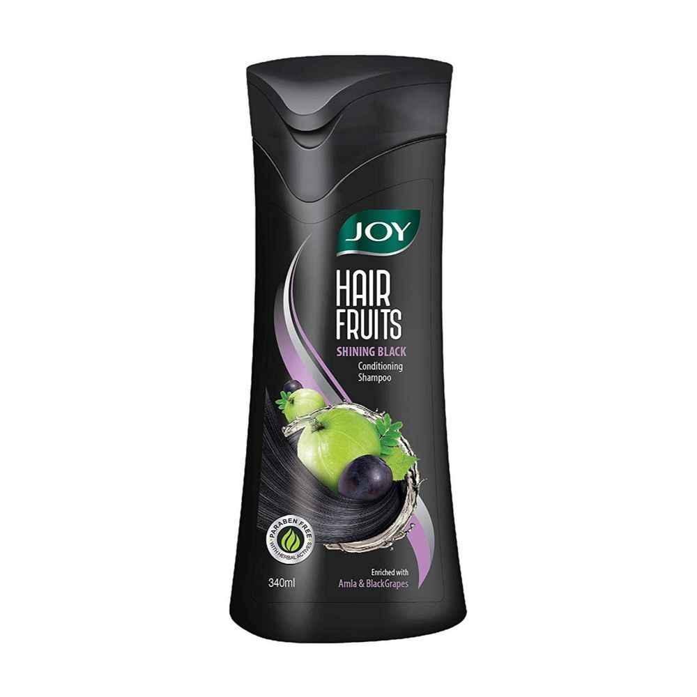 Buy Joy Hair Fruits Shining Black Revitalizing Amla & Black Grapes Shampoo 340 ml - Purplle