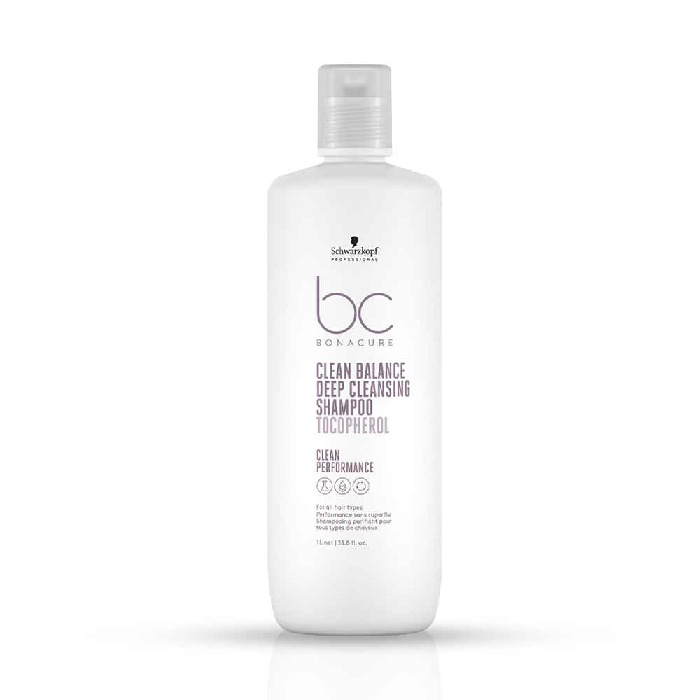 Buy Schwarzkopf Professional Bonacure Clean Balance Deep Cleansing Shampoo with Tocopherol | For All Hair Types | 1L - Purplle