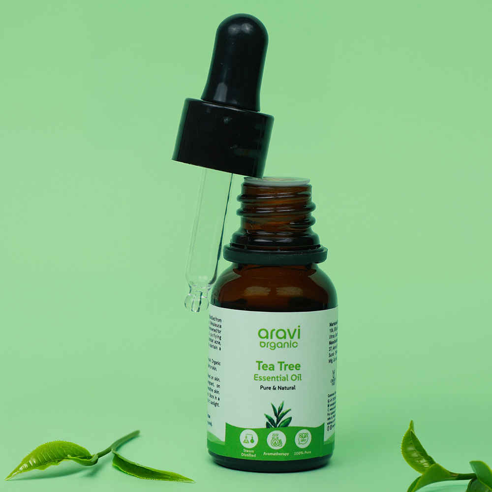 Buy Aravi Organic Tea Tree Essential Oil for Skin, Hair & Face | Acne Care, Dandruff Control | 100% Pure, Natural & Undiluted | Soothes Irritation & Promotes Healthy Scalp | For Men & Women – 15 ml - Purplle