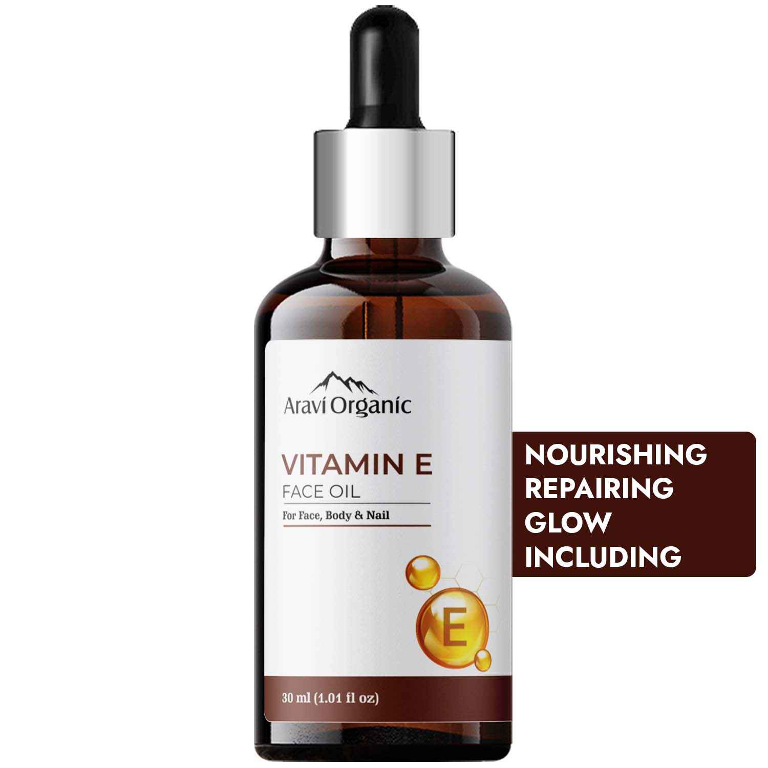 Buy Aravi Organic Vitamin E Oil For Face - Best Oil For Face, Body and Nail - Enriched Veg Vitamin E Source - For Nourish Your Face and Repair Damaged Skin - 30 ml - Purplle