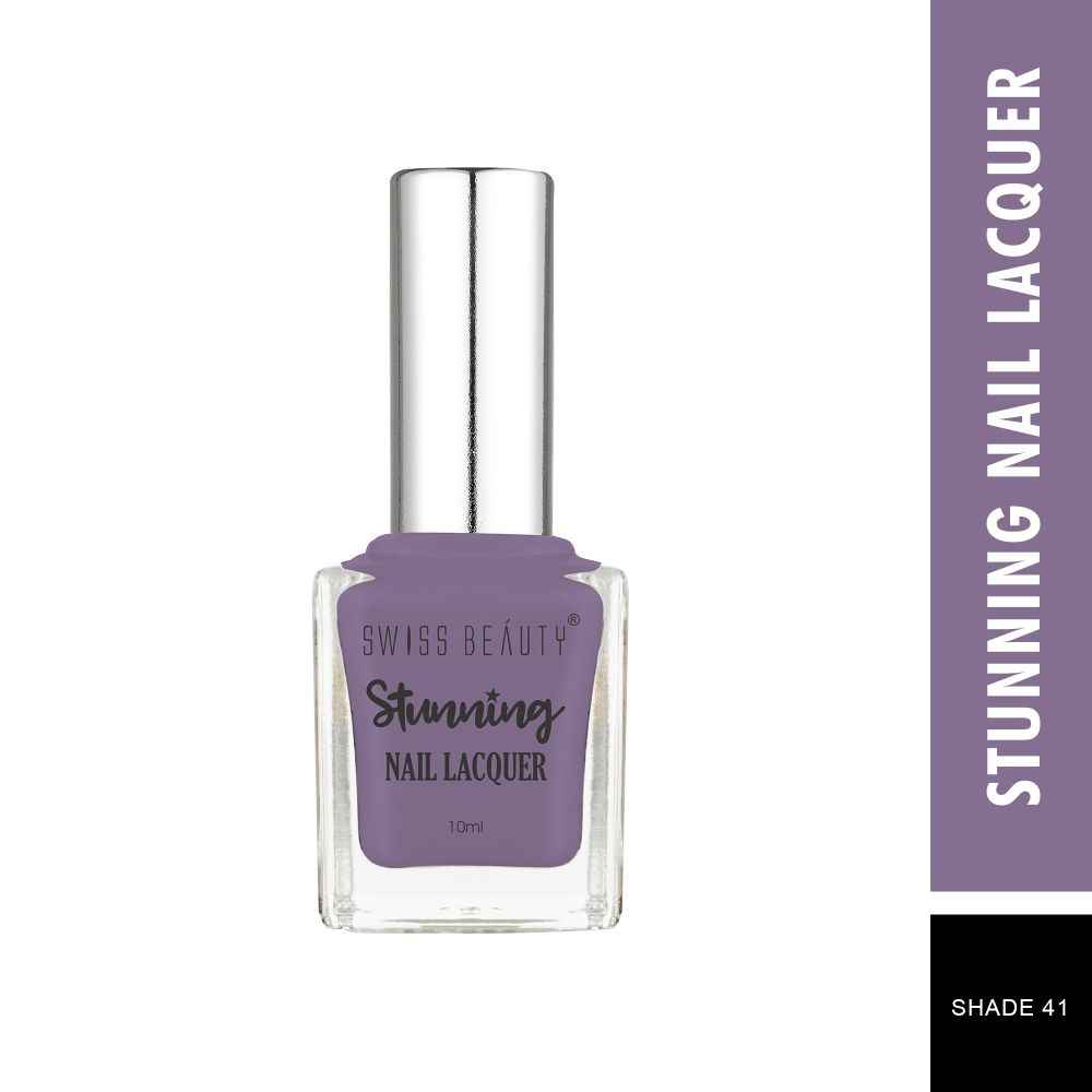 Buy Swiss Beauty Stunning Nail Lacquer 41 Grey Shark (10 ml) - Purplle