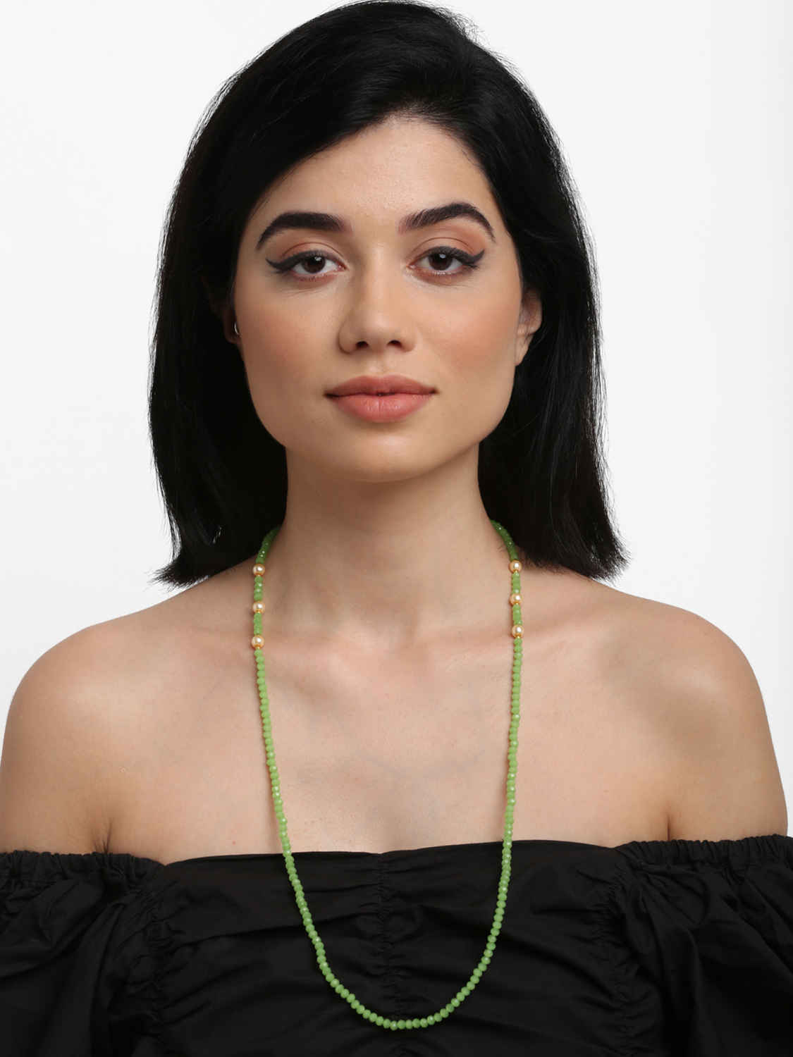 Buy Ruby Raang Stone And Gold Mask Chain - A404-97 - Purplle