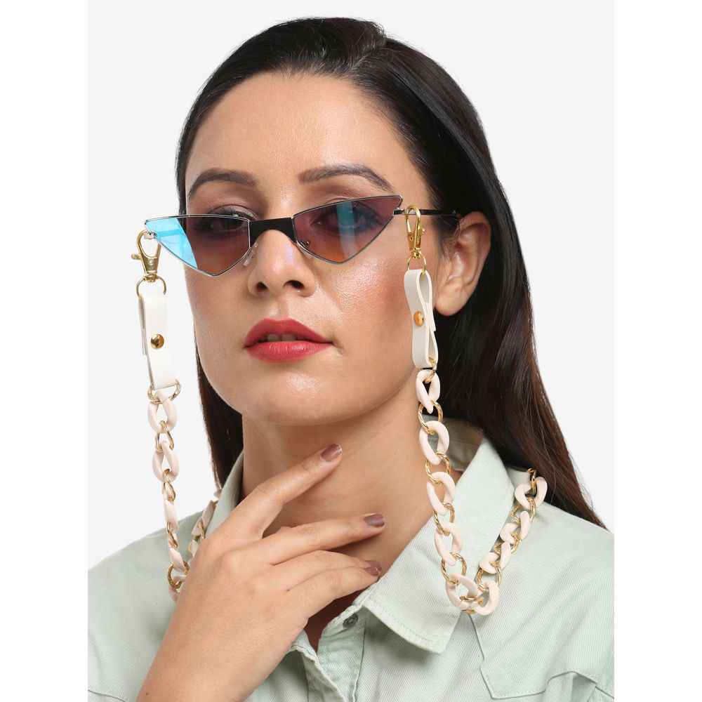 Buy Ruby Raang White Beaded Mask Chain - RUBY M64 - Purplle