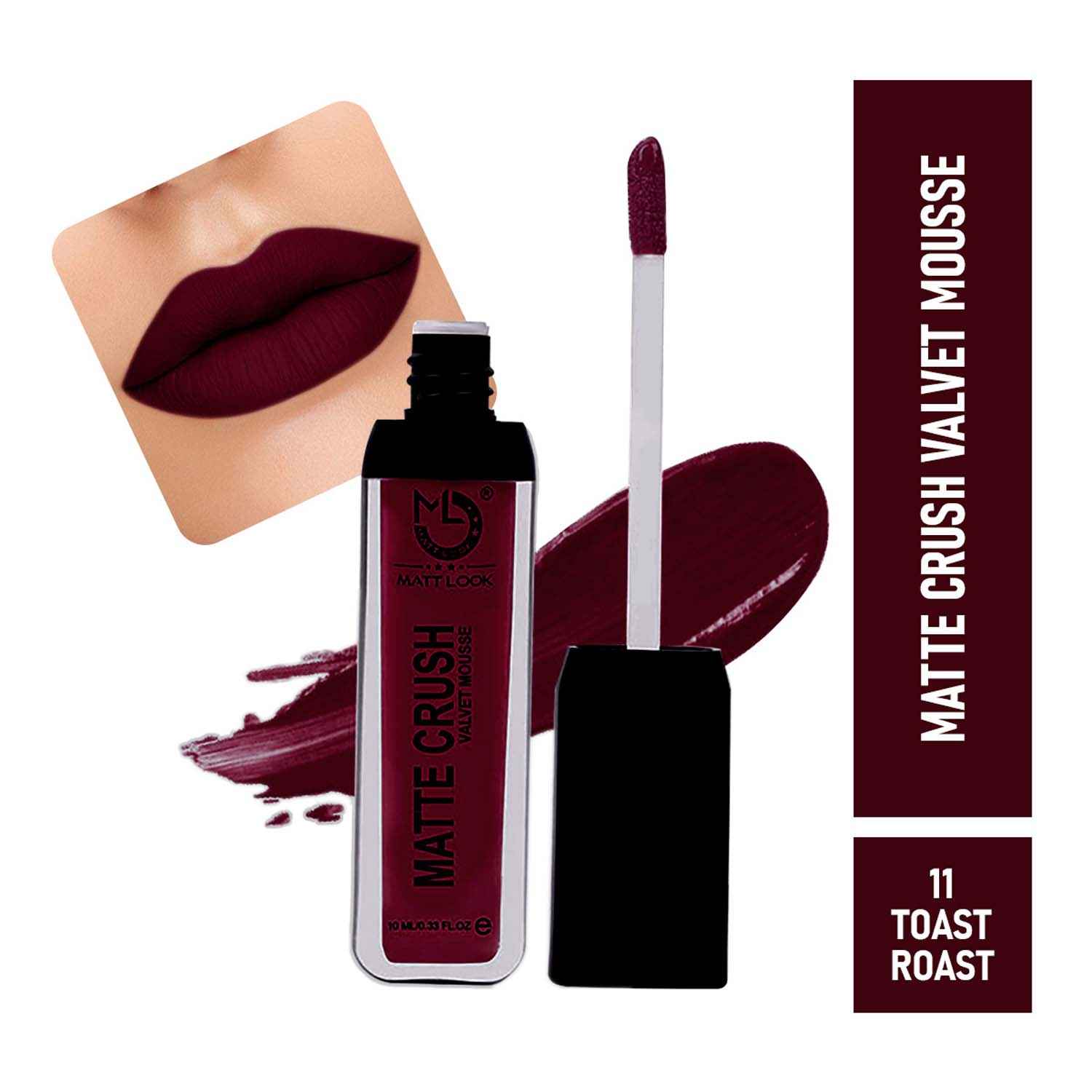 Buy Mattlook Matte Crush Velvet Mousse Lipstick, Toast Roast (10ml) - Purplle