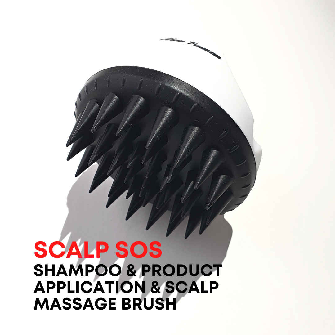 Buy Alan Truman Scalp SOS Scalp Massage & Shampoo Brush White & Black - Purplle