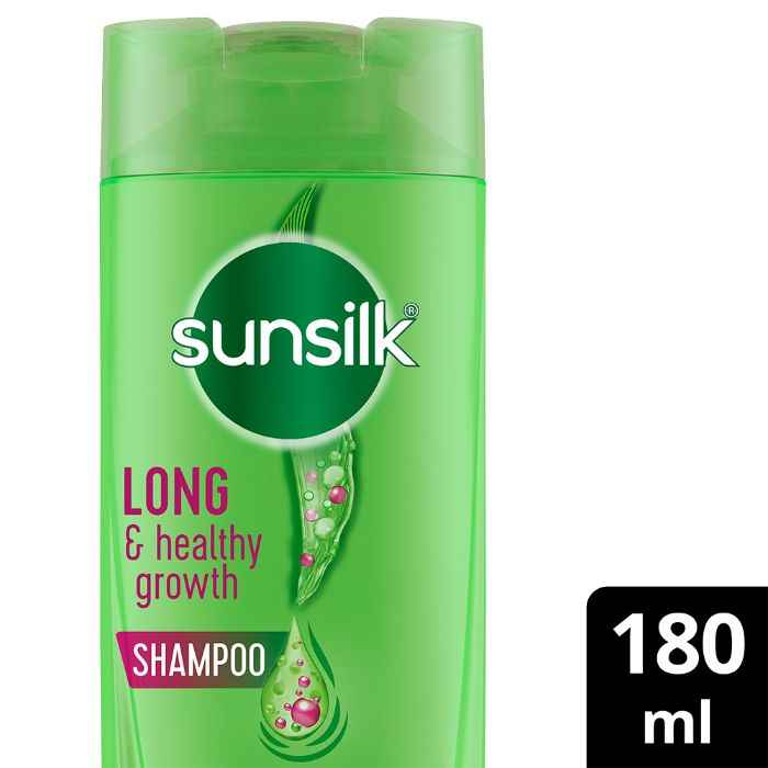 Buy Sunsilk Long and Healthy Growth Shampoo With Biotin, Milk Protein and Argan Oil For Healthy Looking and Long hair, 180 ml - Purplle