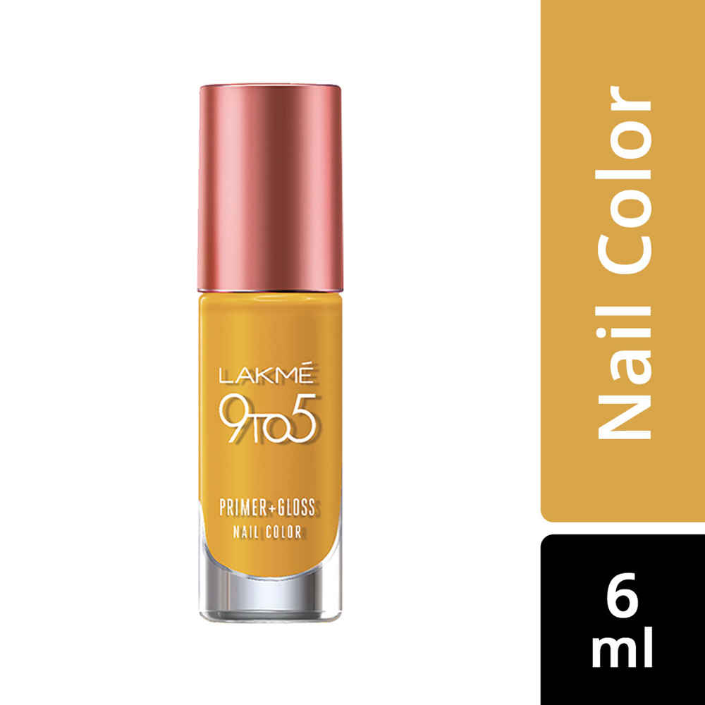Buy Lakme 9 To 5 Primer + Gloss Nail Color - Mustard Master (6 ml) - Purplle