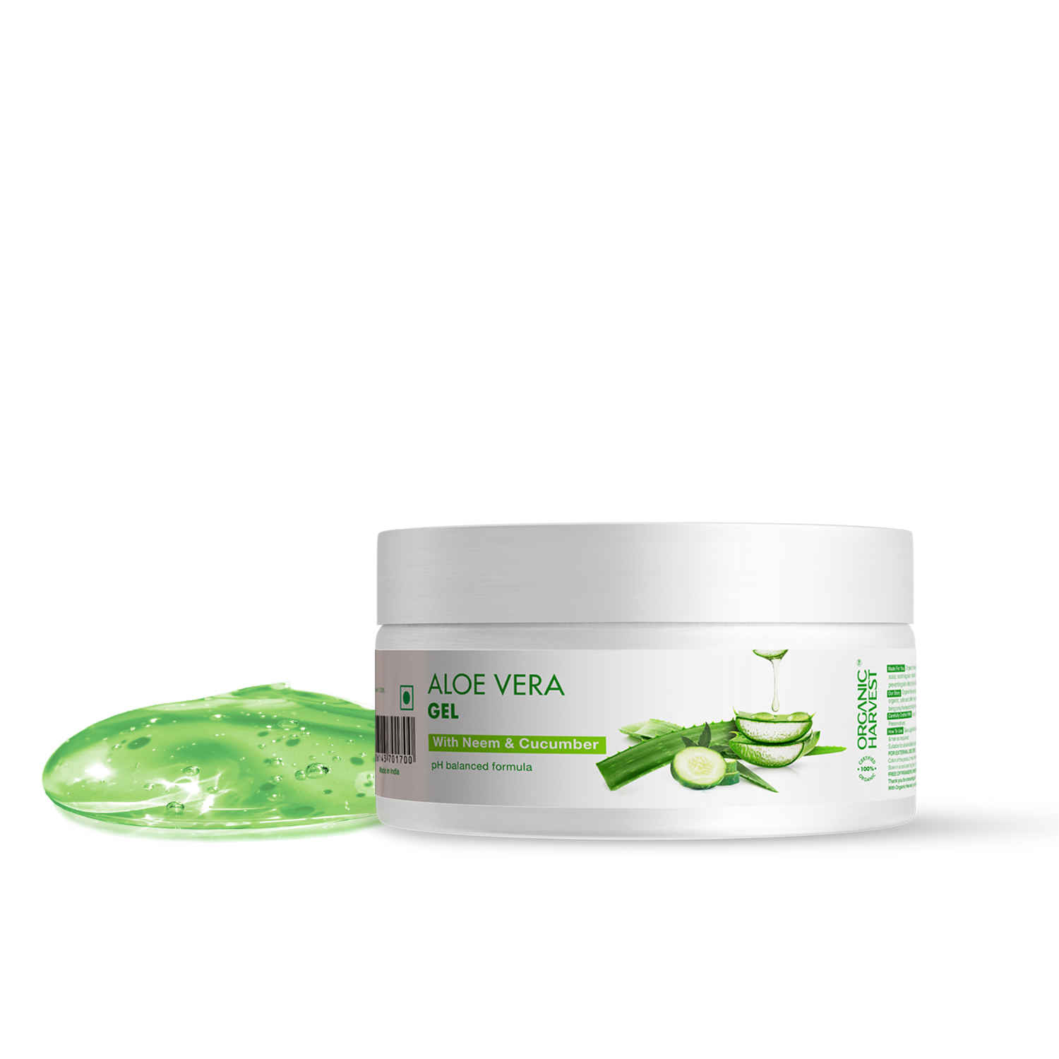 Buy Organic Harvest Aloe Vera Gel: Neem & Cucumber | Aloe Vera Gel for Dry Skin & Hair | Organic Moisturizing Gel | 100% American Certified Organic | For Men & Women | Sulphate & Paraben-free-200gm - Purplle