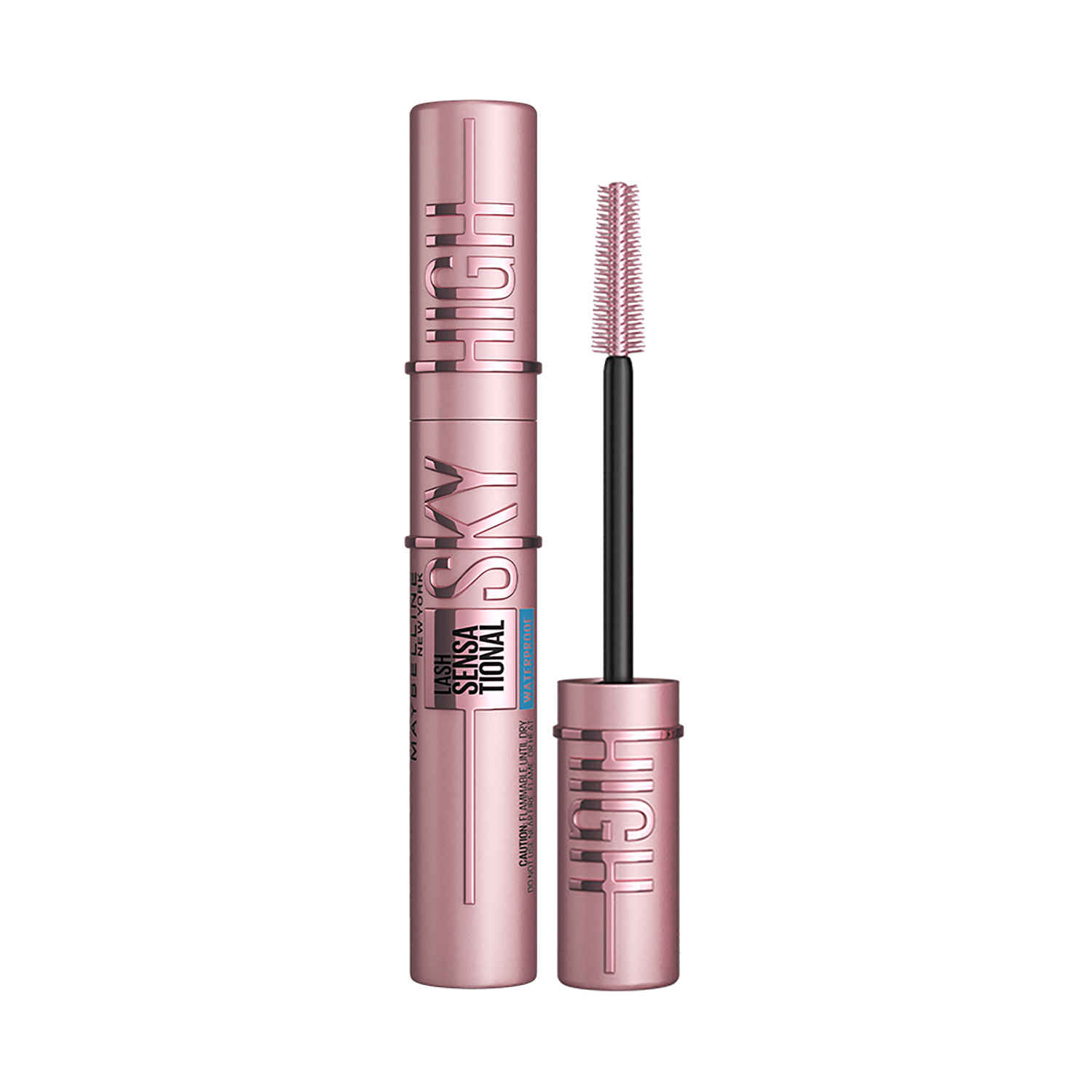 Buy Maybelline New York Lash Sensational Sky High Waterproof Mascara, Lengthening & Volumizing Mascara With Bamboo Exract & Fibres, Very Black (6 ml) - Purplle
