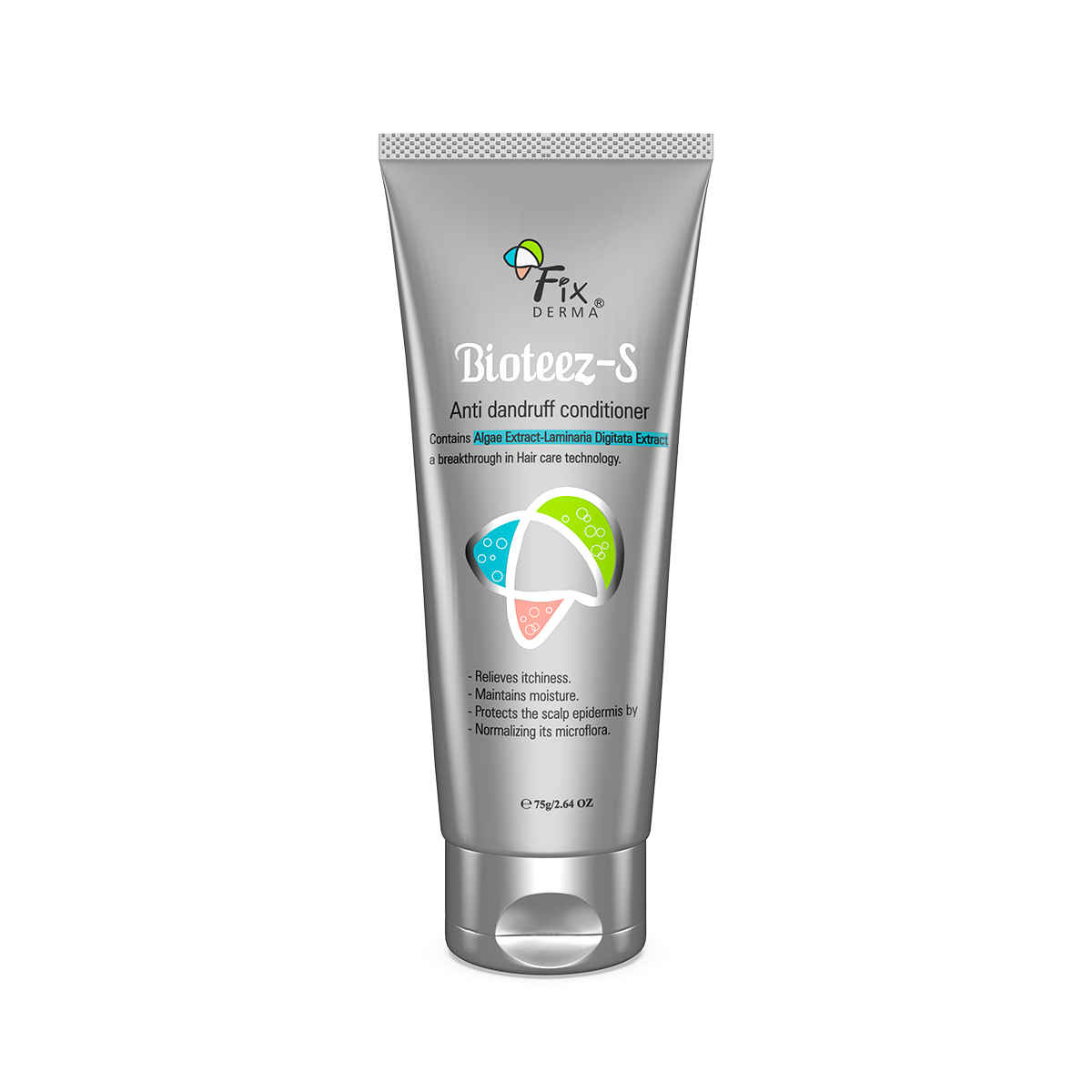Buy Fixderma Bioteez-S Natural Conditioner For Dry Hair With 1% W/W, Salicylic Acid|Reduces Dandruff, Soothes Itchy Scalp|Reduces Hair Frizz, Paraben & Sulphate Free, Makes Shiny & Soft Hair 75 ml, (Pack of 1) - Purplle