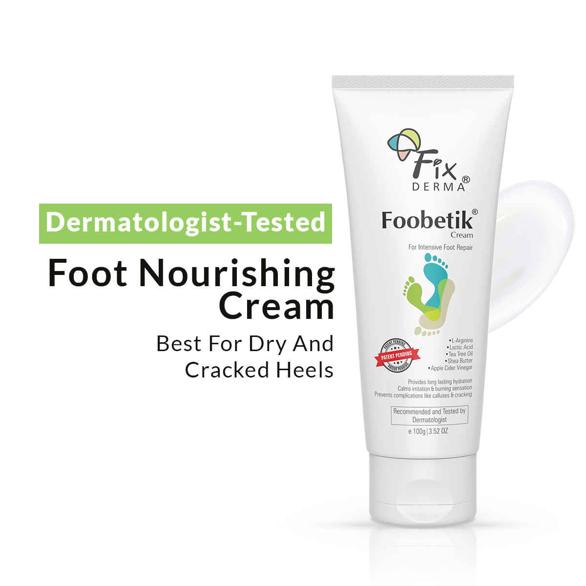 Buy Fixderma Foobetik Cream, Foot Cream, Foot Care, For Dry & Cracked Feet, Moisturizes & Soothes Feet, Heel Repair, For Calloused, Or Chapped Skin, Paraben Free 100 gm - Purplle