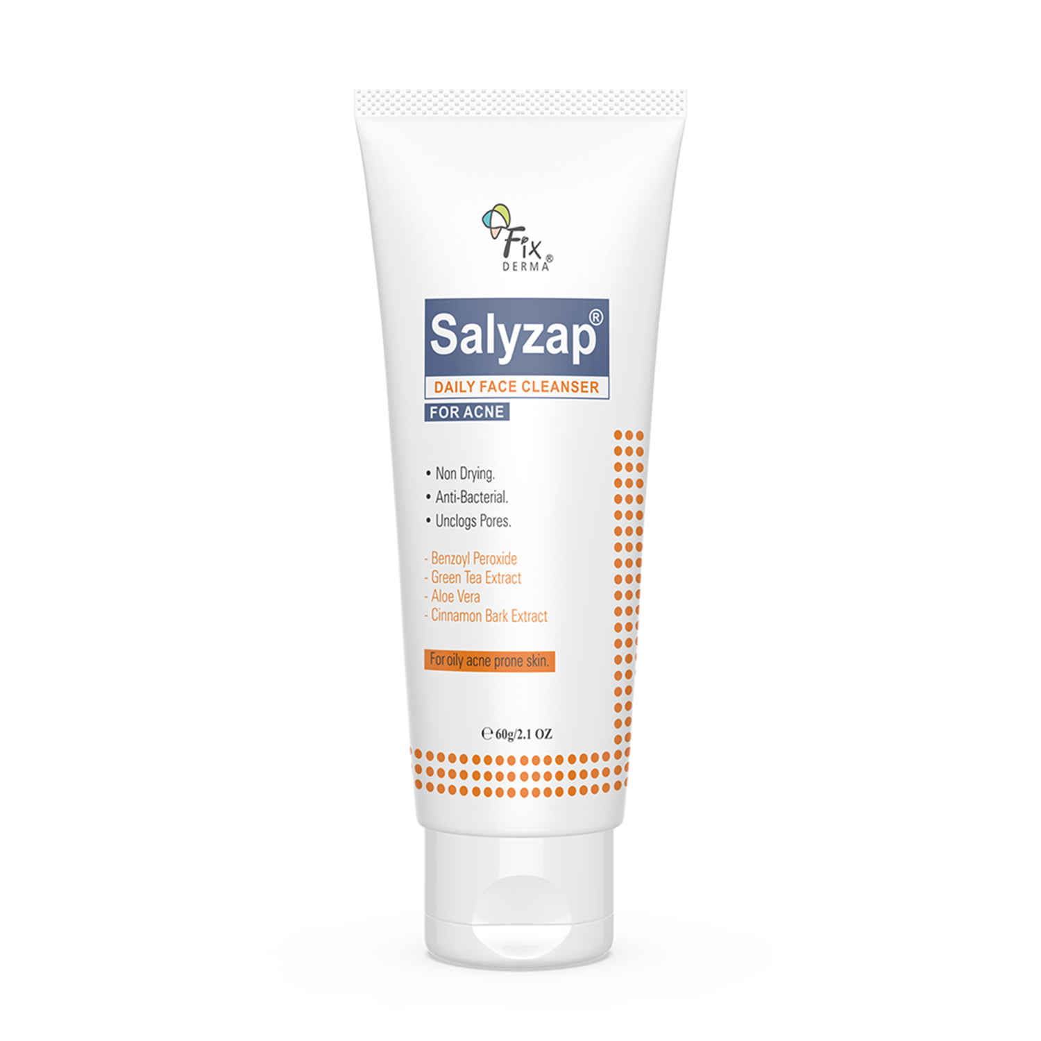 Buy Fixderma 2% Salicylic Acid + 4% Aloe Vera, Salyzap Daily Face Cleanser For Acne Prone Skin 60 gm - Purplle