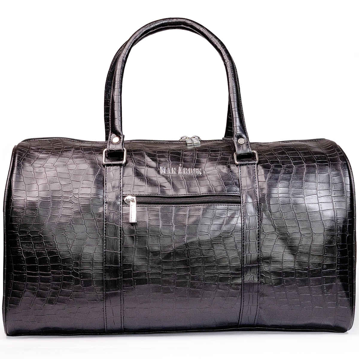 Buy Man Arden "The Bold & Brazen" PVC Leather Travel Single Tone Duffle Bag for Weekend Trip, Cabin Luggage, Gym & Sports (Black) - Purplle