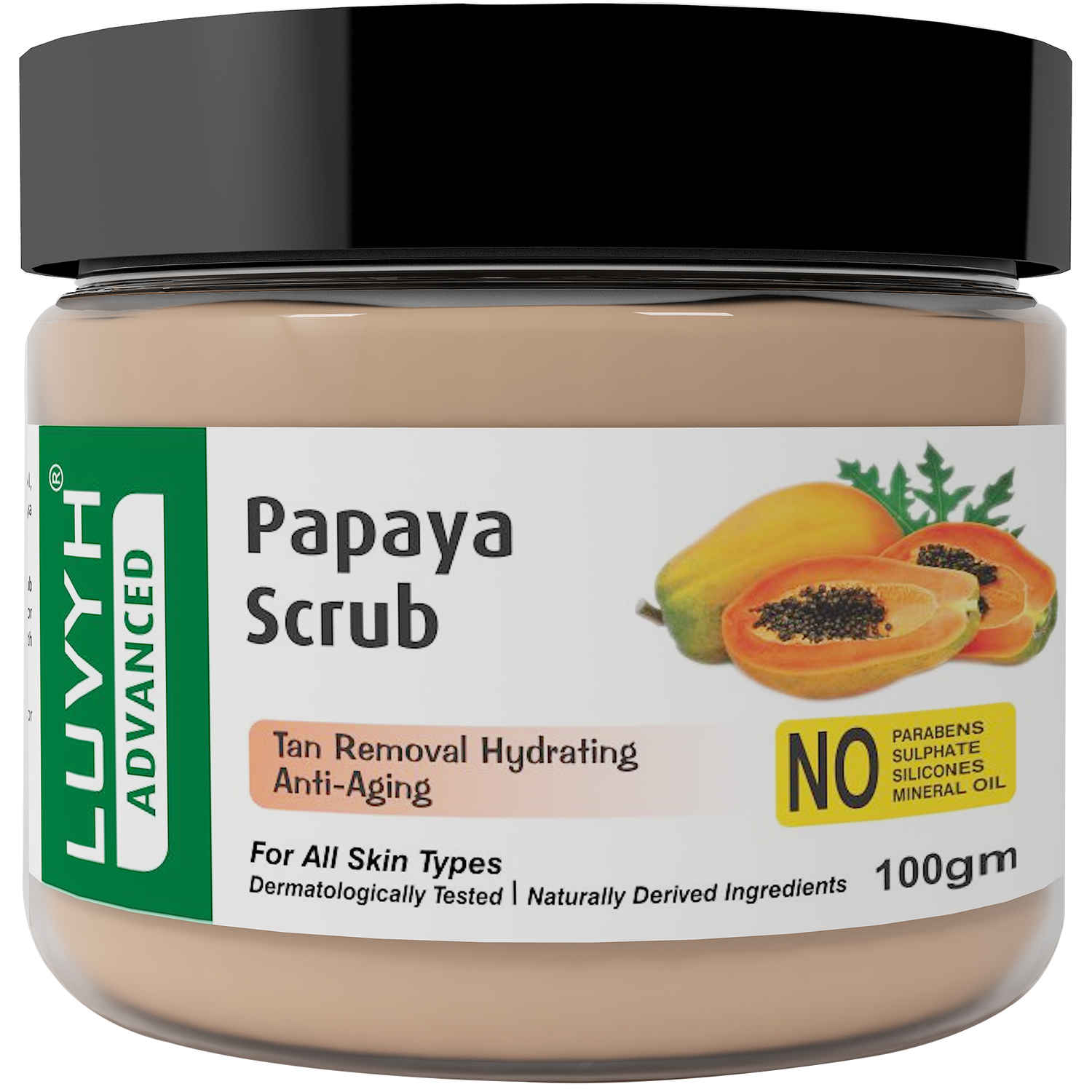 Buy Luvyh Papaya Scrub - 100gm - Purplle