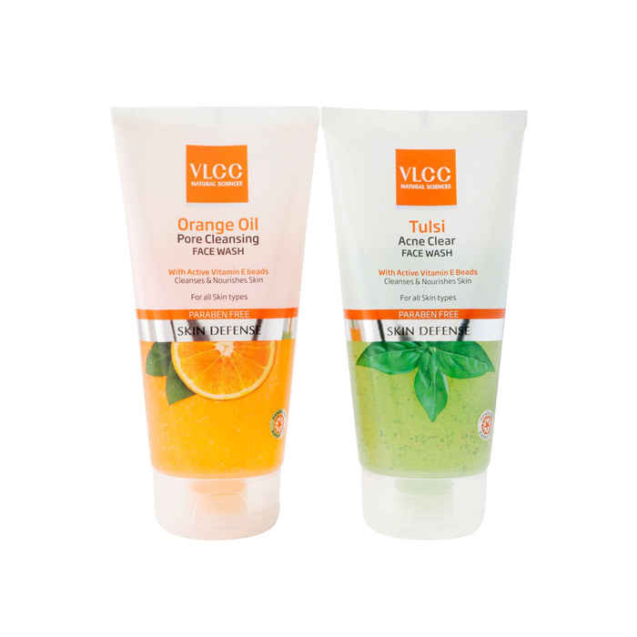 Buy VLCC Tulsi Face Wash (150 ml) + Orange Oil Face Wash Free (150 ml) - Purplle