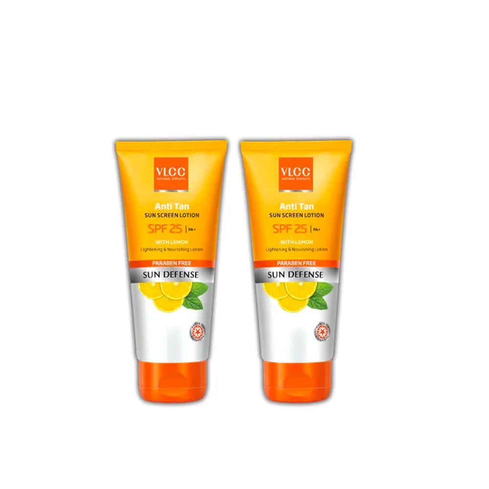 Buy VLCC Anti Tan Sun Screen Lotion SPF 25 with Lemon Sun Defense (150 ml) Buy 1 Get 1 Free - Pack of 2 - Purplle