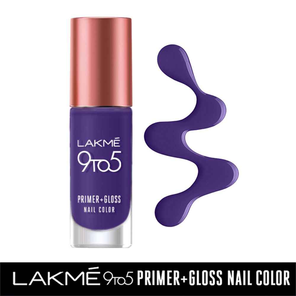 Buy Lakme 9 to 5 Primer + Gloss Nail Colour, PurpleMagic, 6 ml - Purplle
