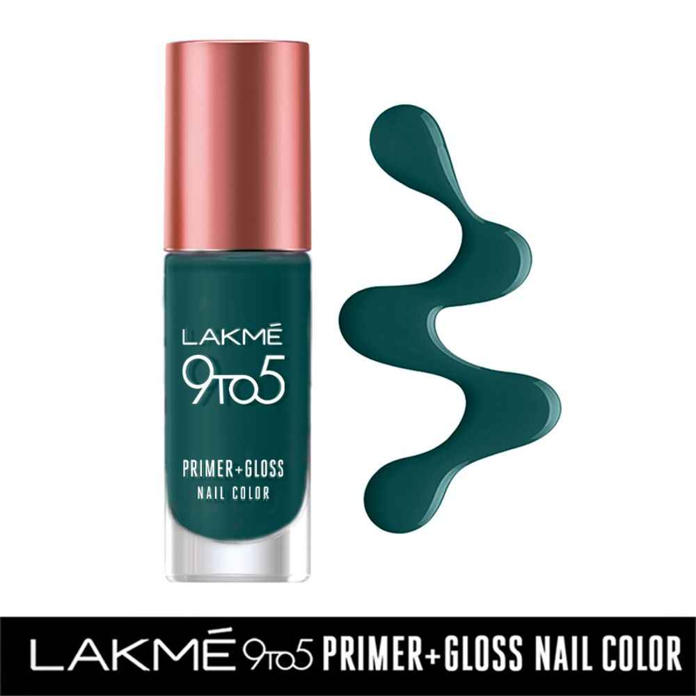 Buy Lakme 9 to 5 Primer + Gloss Nail Colour, EmeraldPower, 6 ml - Purplle