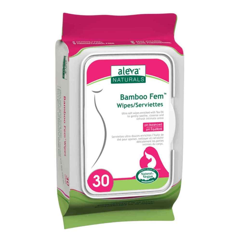 Buy Aleva Naturals Bamboo Fem Wipes, 30 Counts - Purplle