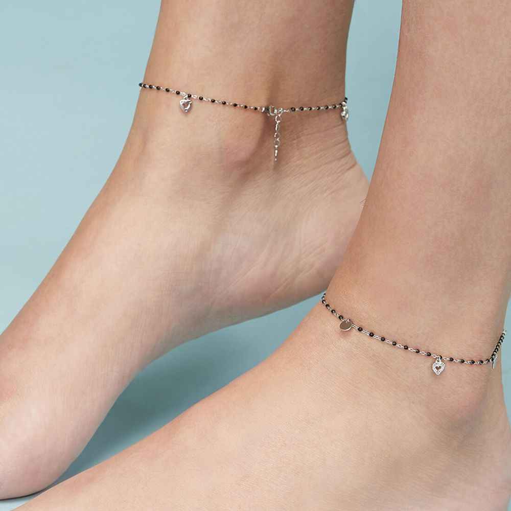 Buy Zavya 925 Sterling Silver Anklets - Pair| With Certificate of Authenticity and 925 Hallmark - Purplle
