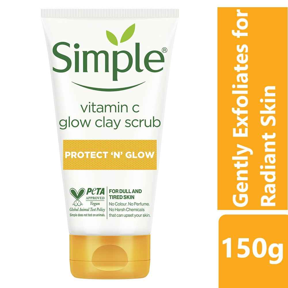 Buy Simple Protect N Glow Vitamin C Glow Clay Scrub, 150 gm - Purplle