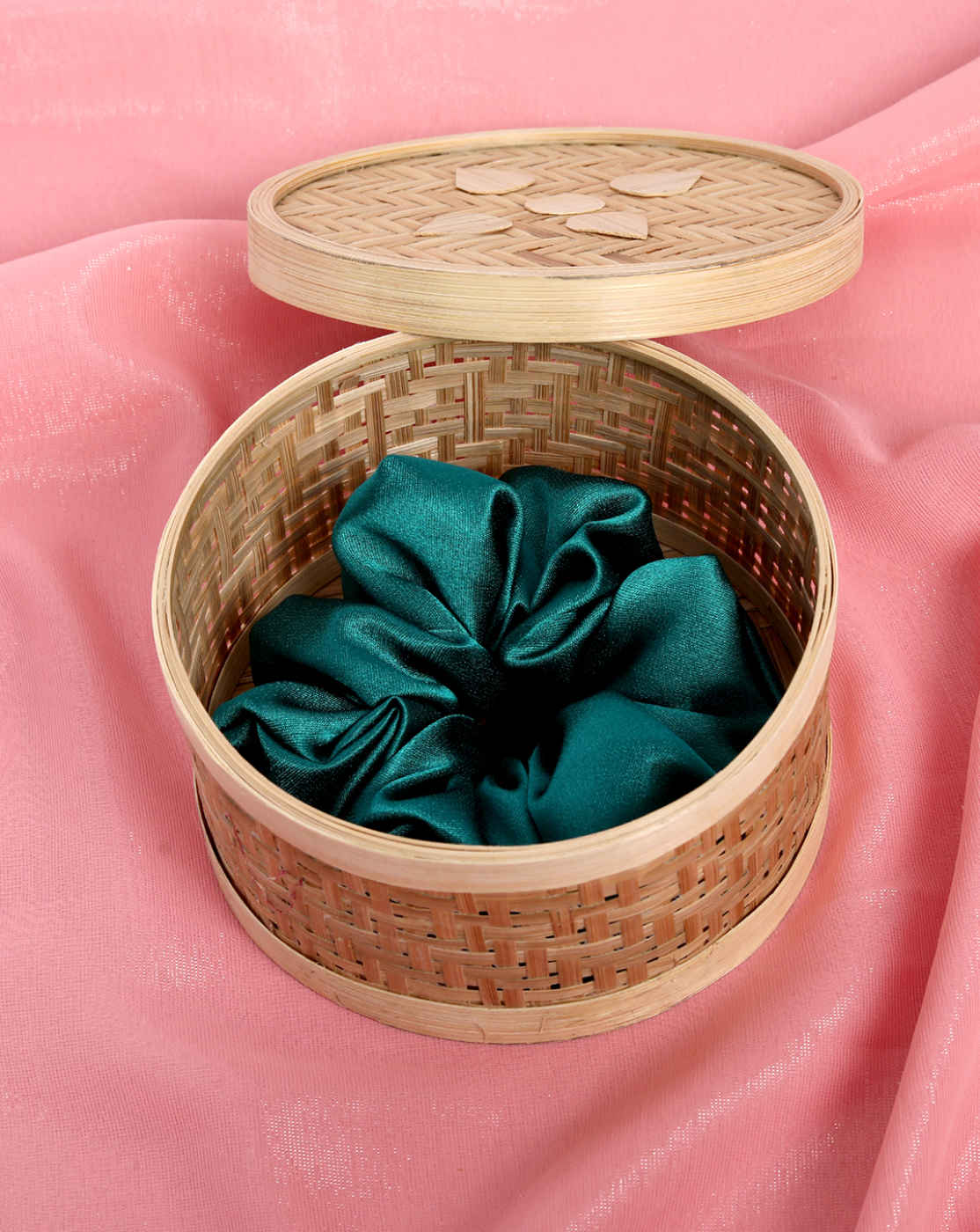 Buy Mueras XL Satin Scrunchie in Emerald Green - Purplle