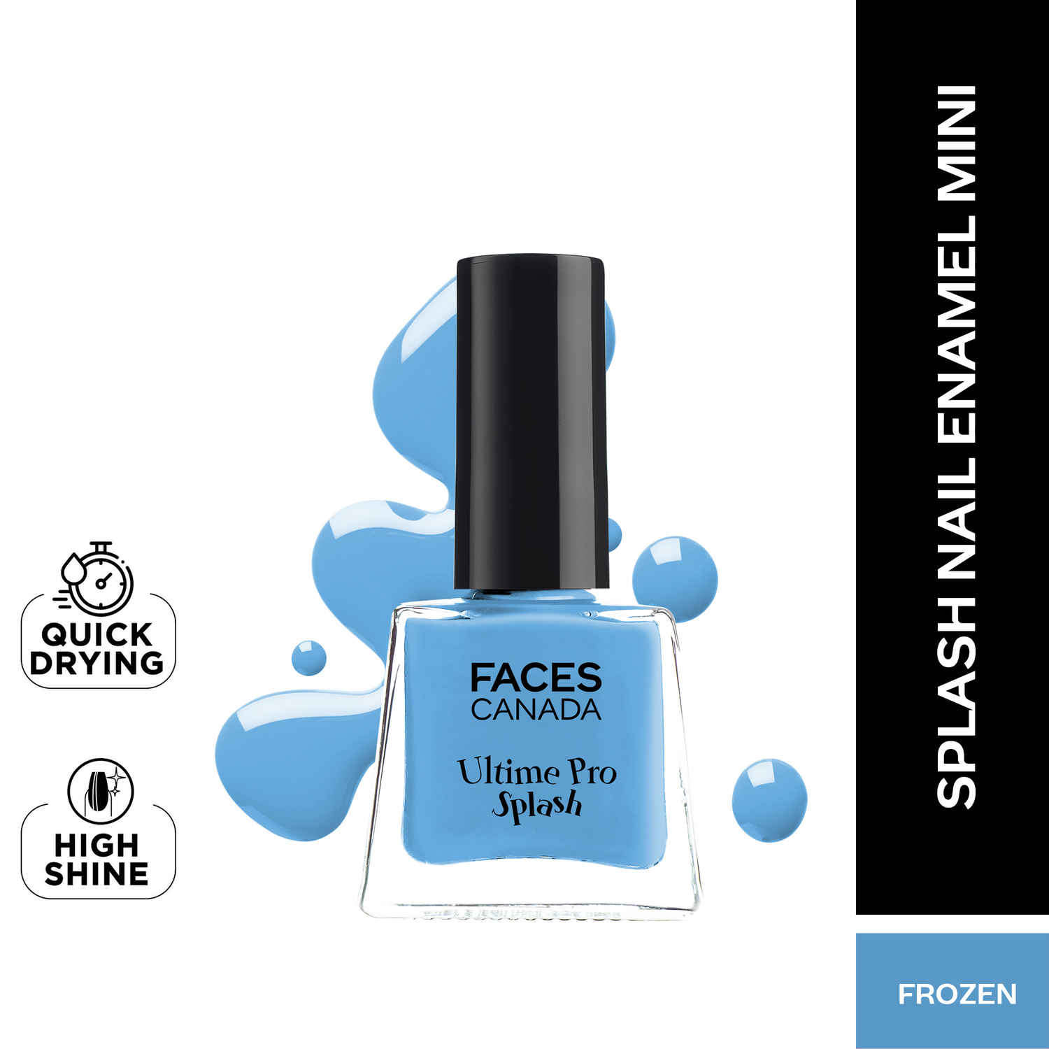 Buy FACES CANADA Ultime Pro Splash Mini Nail Enamel - Frozen 40 (5 ml) | Quick Drying | Glossy Finish | Long Lasting | No Chip Formula | High Shine Nail Polish For Women | No Harmful Chemicals - Purplle