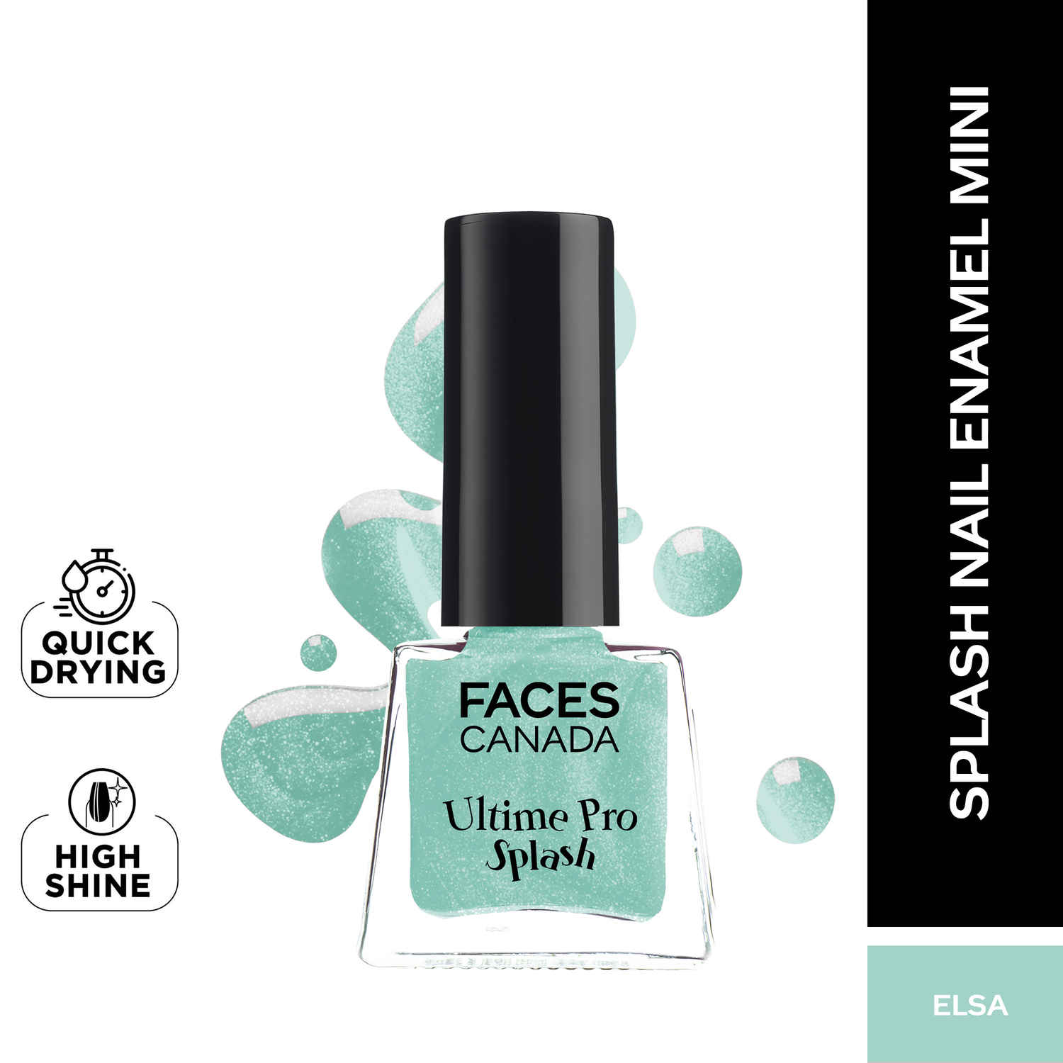 Buy FACES CANADA Ultime Pro Splash Mini Nail Enamel - Elsa 39 (5 ml) | Quick Drying | Glossy Finish | Long Lasting | No Chip Formula | High Shine Nail Polish For Women | No Harmful Chemicals - Purplle