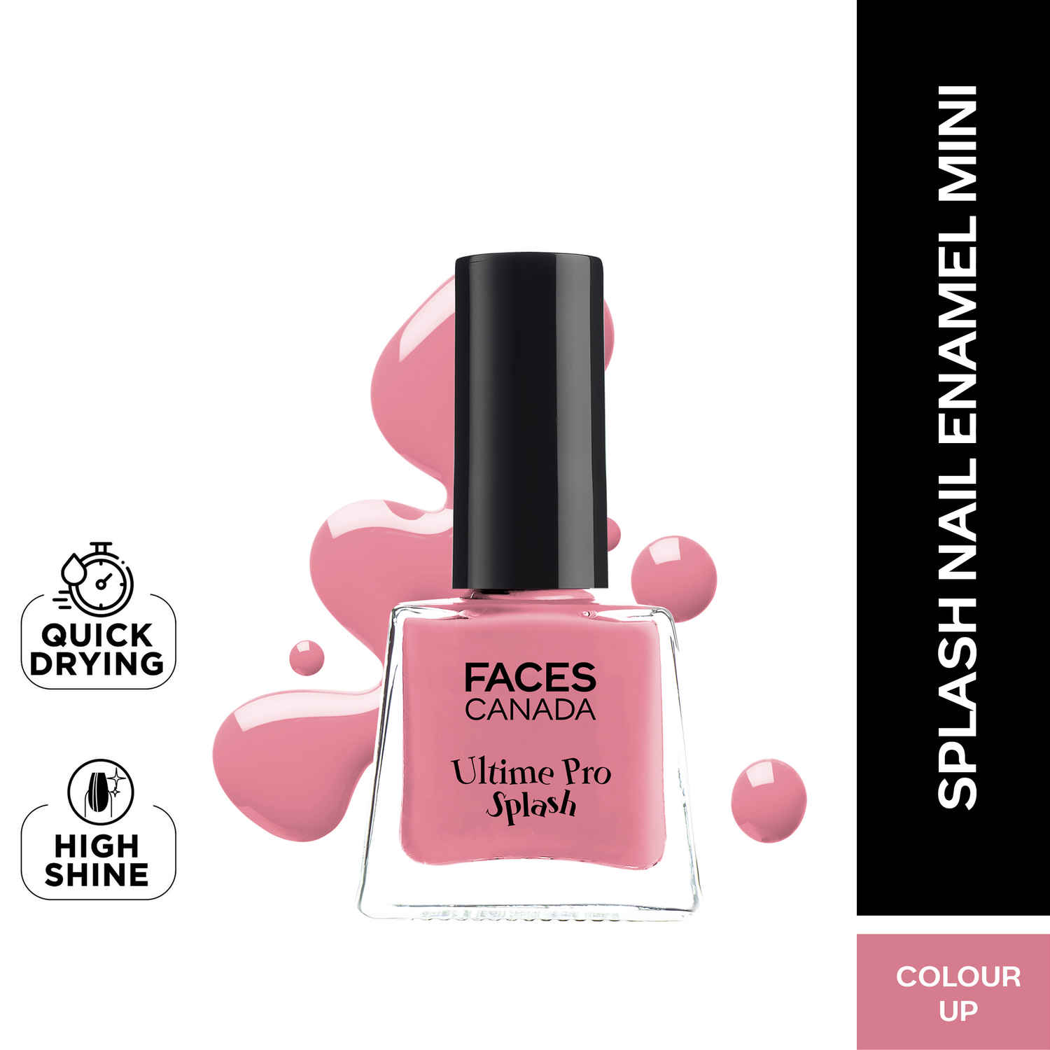 Buy FACES CANADA Ultime Pro Splash Mini Nail Enamel - Color Up 34 (5 ml) | Quick Drying | Glossy Finish | Long Lasting | No Chip Formula | High Shine Nail Polish For Women | No Harmful Chemicals - Purplle