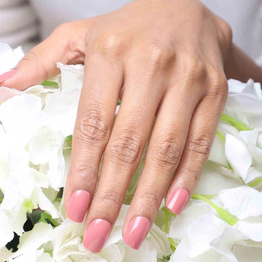 Buy Lick 24 Pcs Almond Pink Reusable False/Fake/Artificial Nails With Application Kit - Purplle