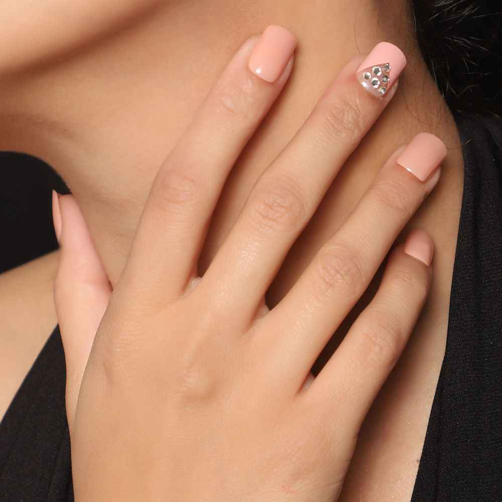 Buy Lick 30 Pcs French Manicure False/Artificial Nails Extension Reusable Acrylic Nails - Purplle