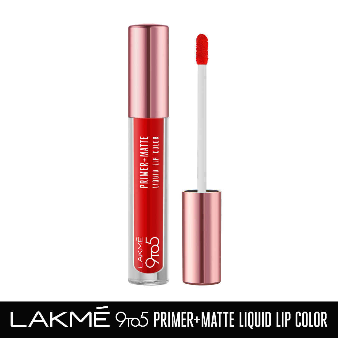 Buy Lakme 9to5 Primer + Matte Liquid Lip Color MR1 Fiery Scarlet - 4.2 ml - Purplle