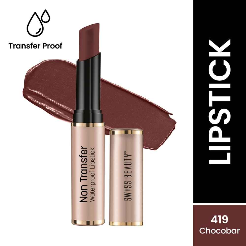 Buy Swiss Beauty Non Trasfer Lipstick - Chocobar (3 gm) - Purplle