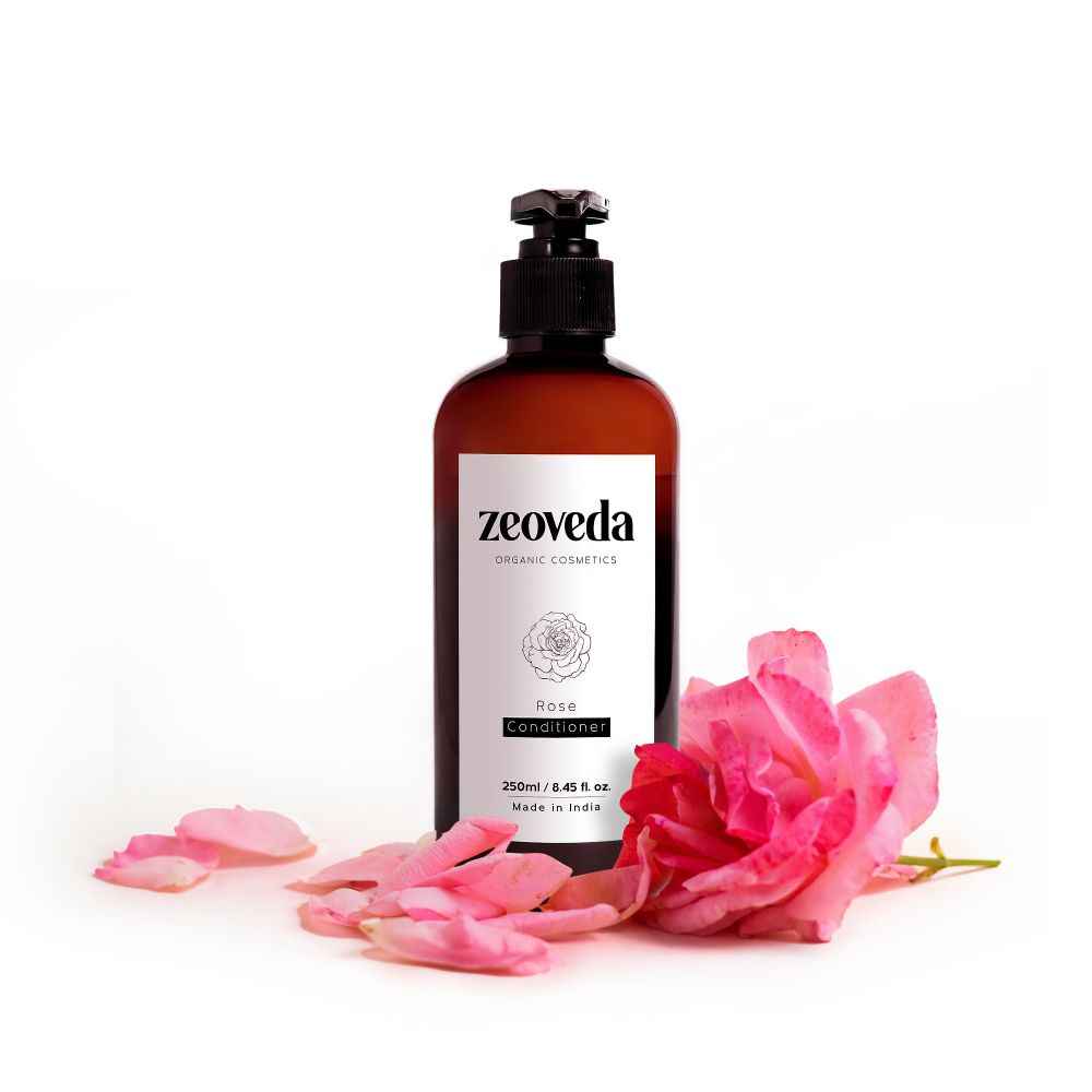Buy Zeoveda Organic Rose Hair Conditioner | Restores Shine & Naturally Smoothness Hair | For Men and Women | Sulphate & Paraben Free -250 ML. - Purplle