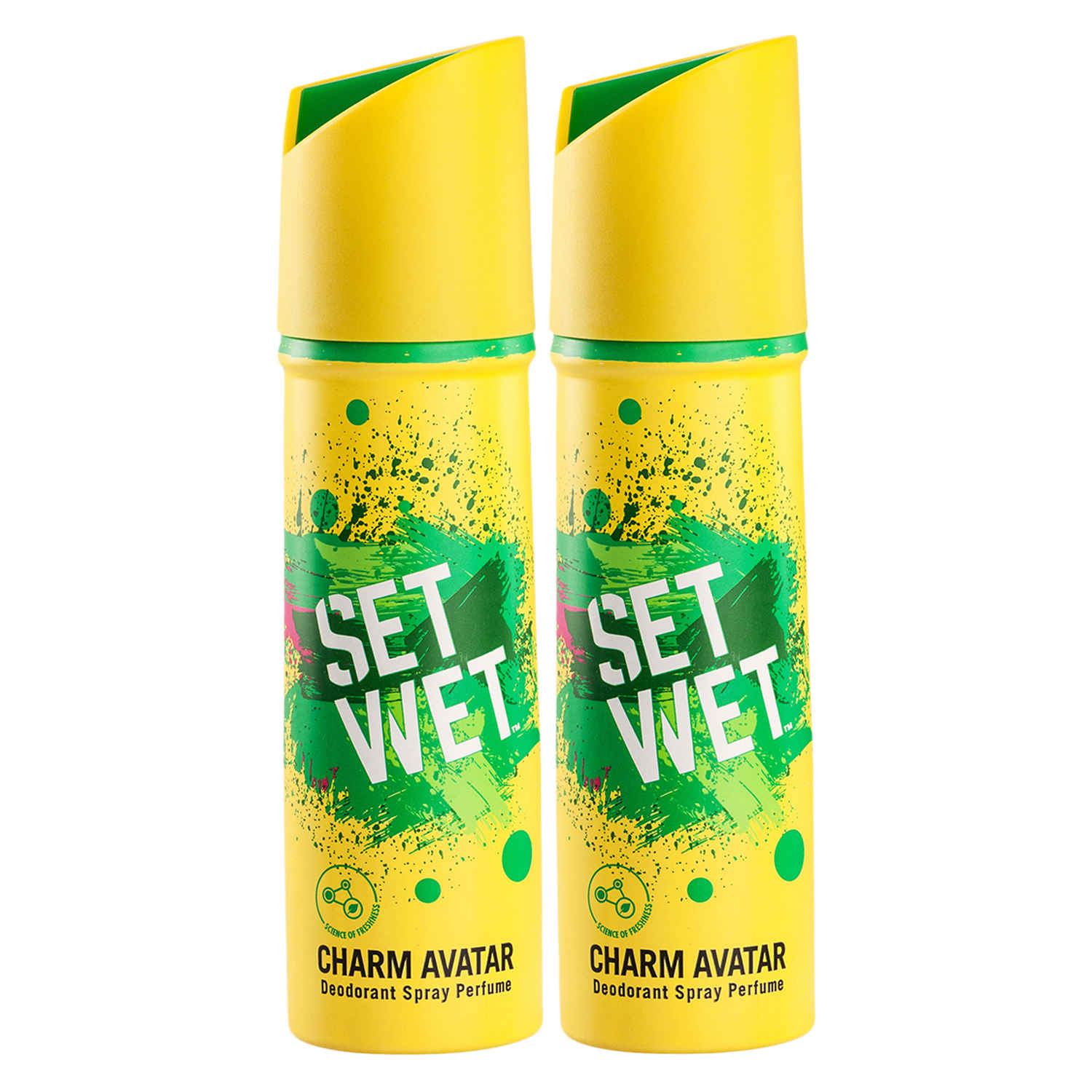 Buy Set Wet Charm Avatar Deodorant & Body Spray Perfume for Men, Pack of 2, 150 ml X 2 Packs - Purplle