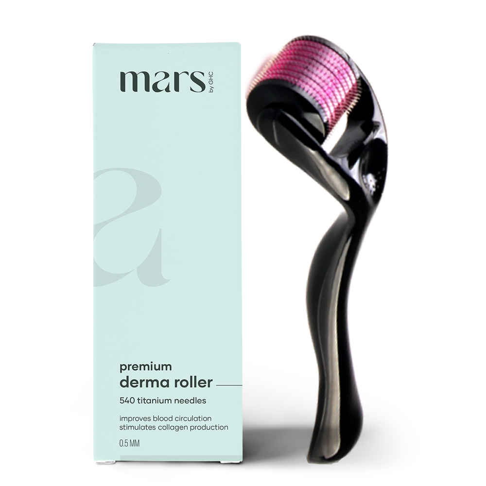 Buy mars by GHC Derma Roller with 540 Cross-Lined Titanium Needles For Faster Hair & Beard Growth & Controls Hair Thinning - Purplle