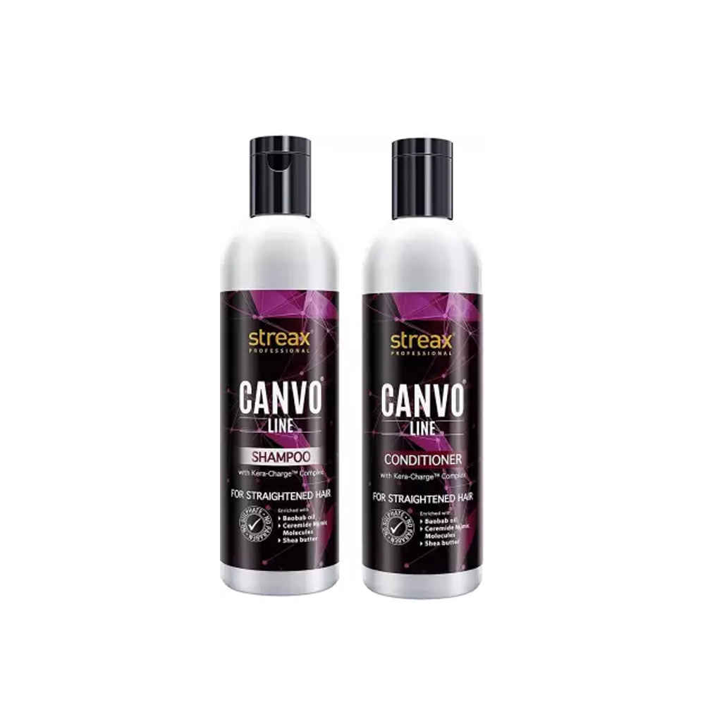 Buy Streax Professional Canvoline Shampoo + Conditioner Hair Care Combo (Parabene & Sulphate Free) - Purplle