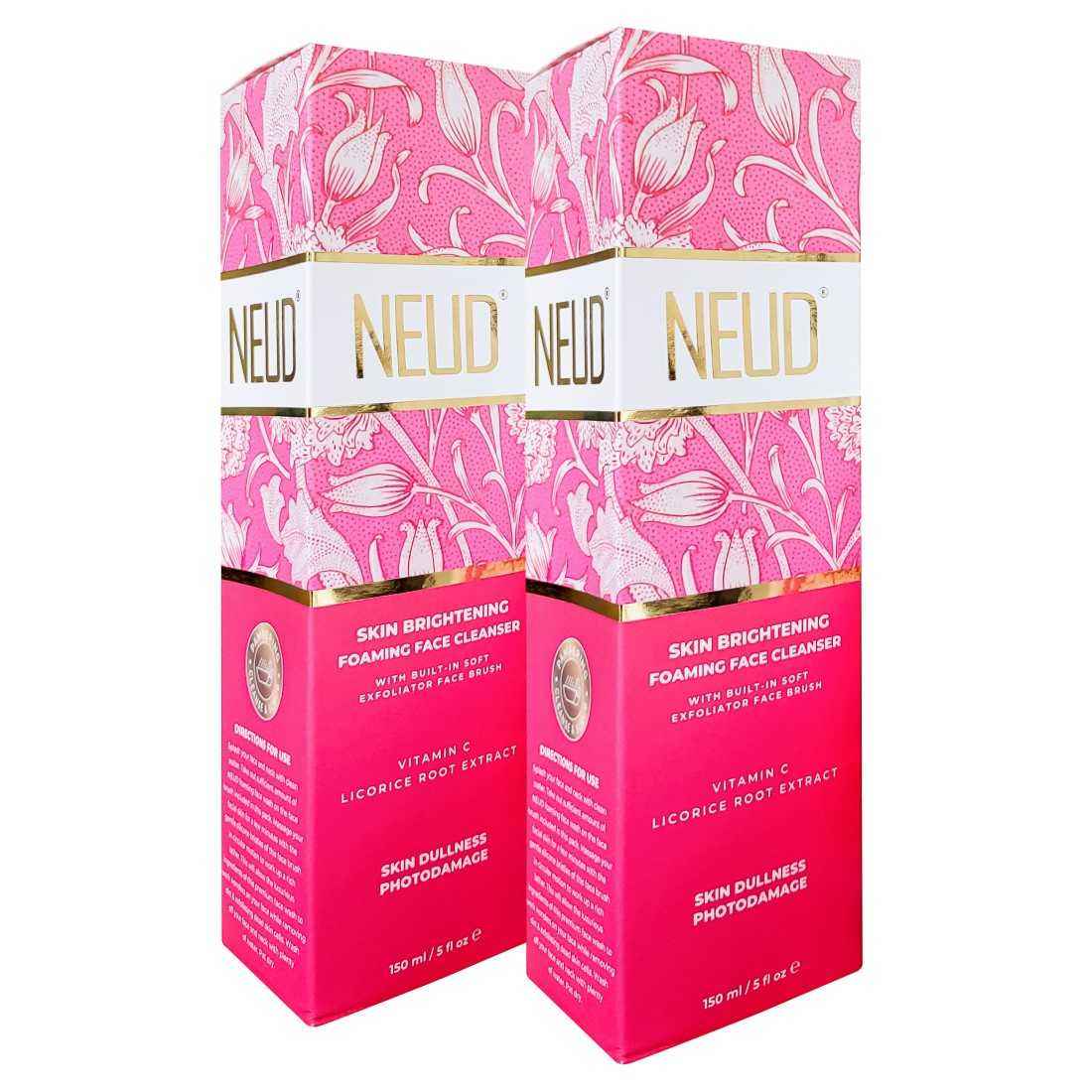 Buy NEUD Skin Brightening Foaming Face Cleanser With Vitamin C and Licorice - 2 Packs (150 ml Each) - Purplle