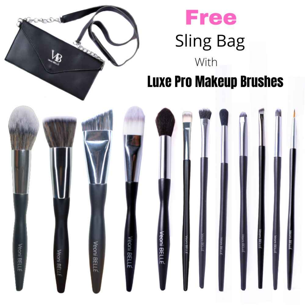 Buy Veoni Belle Eyeshadow and Face Makeup Blending Brushes Set Of 12 with Free Bag |Professional Makeup Brush set - Purplle