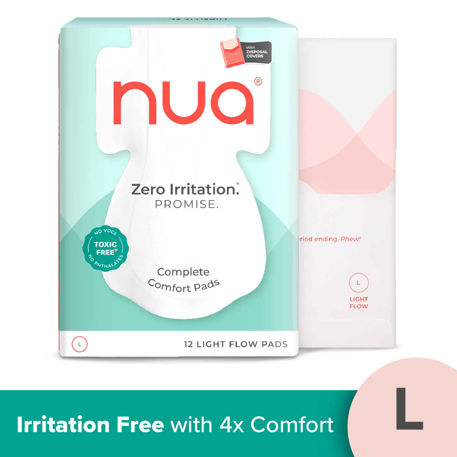 Buy Nua Complete Comfort L Pads (with Disposal Covers), 12pcs - Purplle