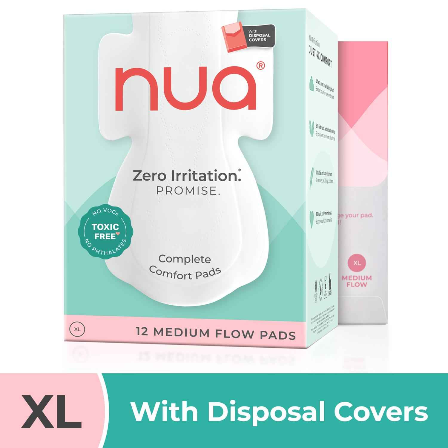 Buy Nua Complete Comfort XL Pads (with Disposal Covers), 12pcs - Purplle