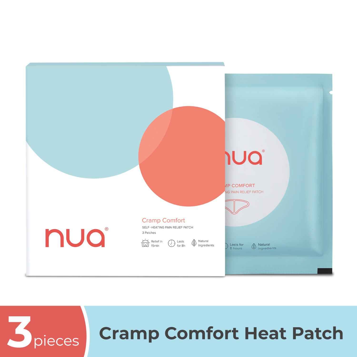 Buy Nua cramp comfort self heating Pain Relief patch Pack of 3 - Purplle