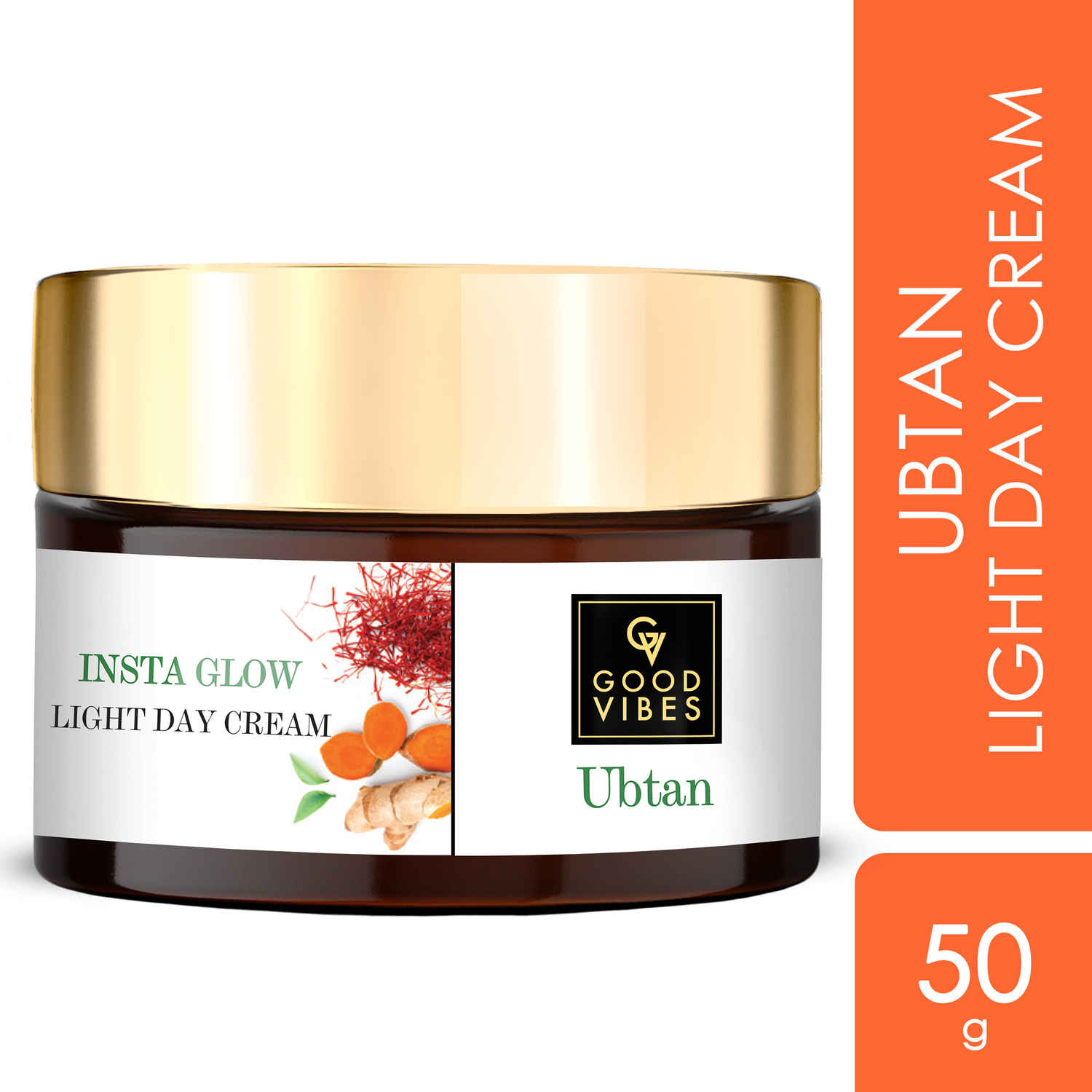 Buy Good Vibes Ubtan Insta Glow Light Day Cream | Brightening Moisturizing Hydrating | No Parabens No Sulphates No Mineral Oil No Animal Testing (50 g) - Purplle