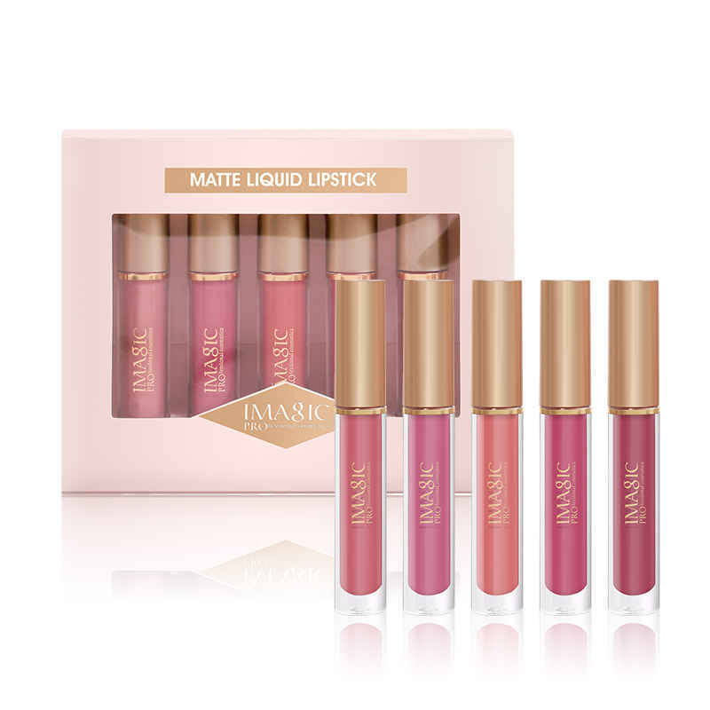 Buy Imagic Professional Cosmetics Matte Liquid Lipstick Whisper (LP-214) (5*5 gm) - Purplle