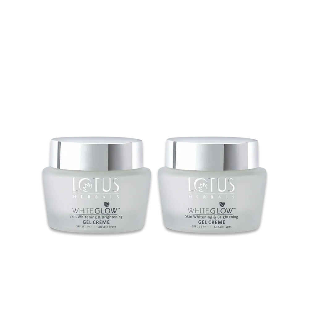 Buy Lotus Herbals Whiteglow Skin Whitening & Brightening Gel Cream SPF 25 Pa +++, 60g - Pack of 2 - Purplle
