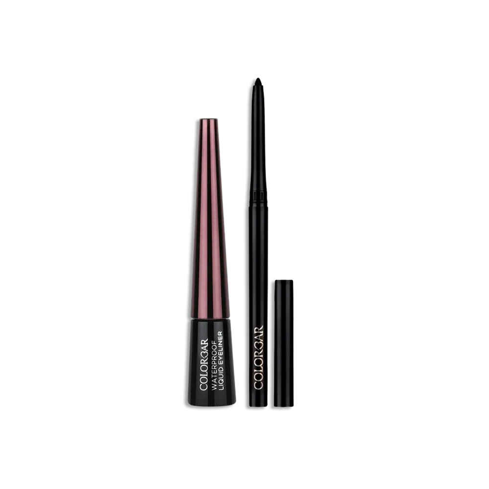 Buy Colorbar Waterproof Liquid Eyeliner & Colorbar Intensely Rich Kajal - Purplle